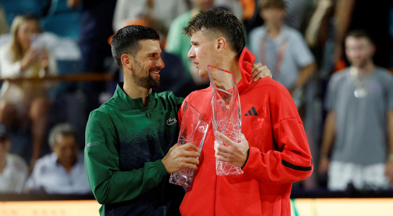 Новак Джокович и Якуб Меншик