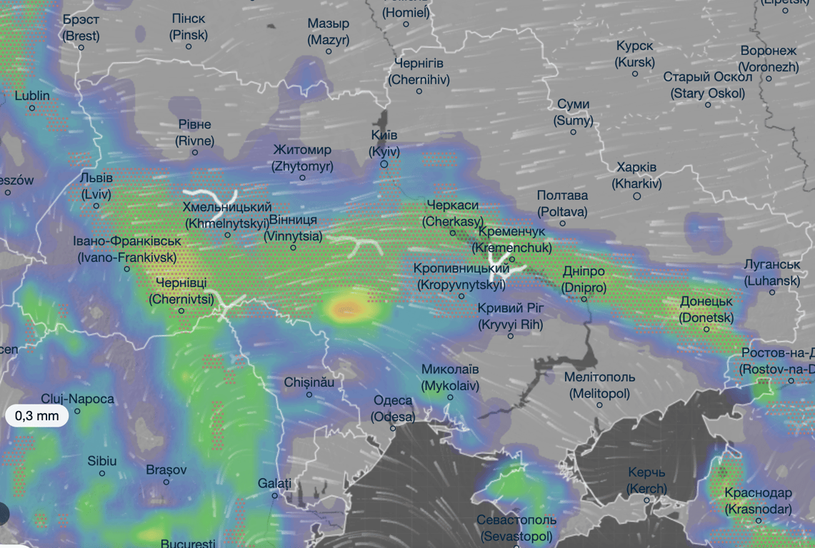 Дощі в Україні 22 травня