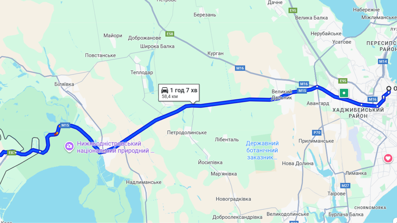 Затори на трасі Одеса-Ресі