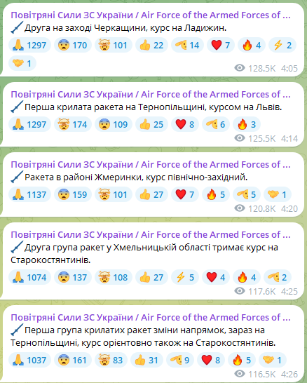 Ворог випустив ракети із бомбардувальників Ту-95 — куди летять ворожі цілі - фото 5