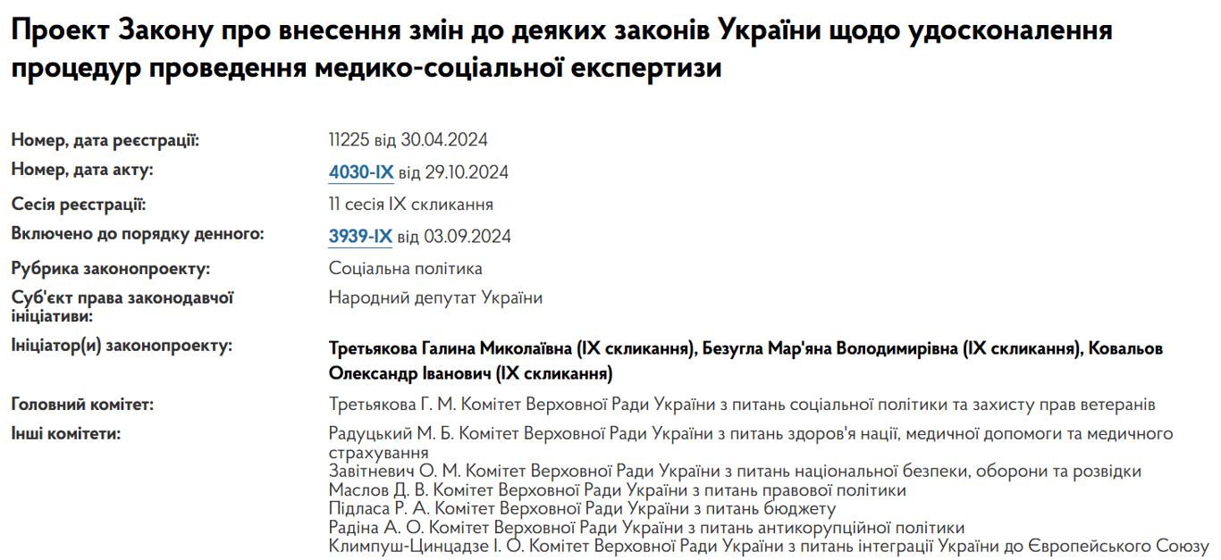 Президент подписал закон о МСЭК