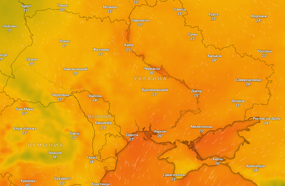 температурна карта 15 липня