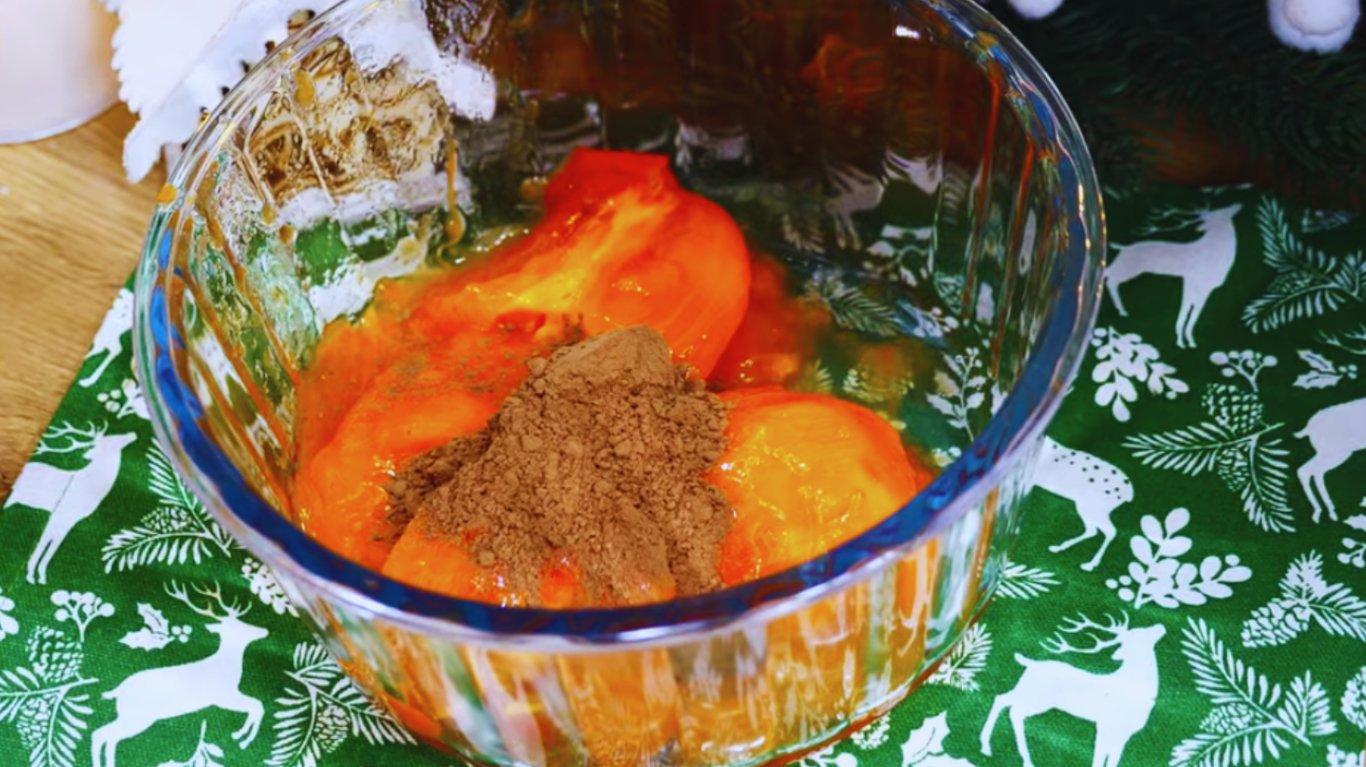 десерт з хурмою та какао