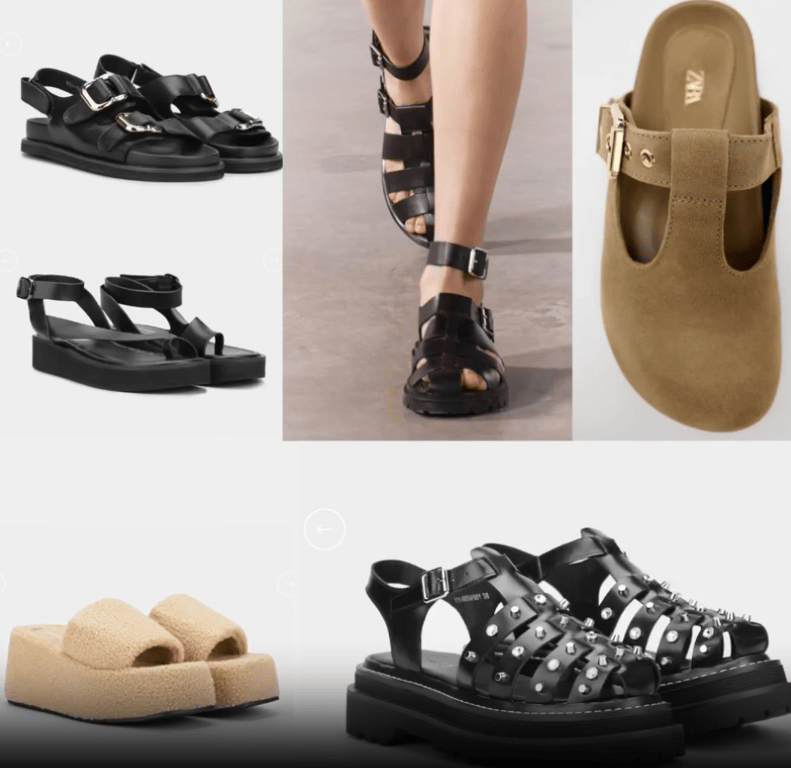 Стильные сандалии и сабо
