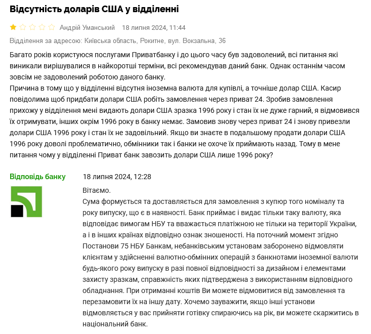 Приватбанк долари