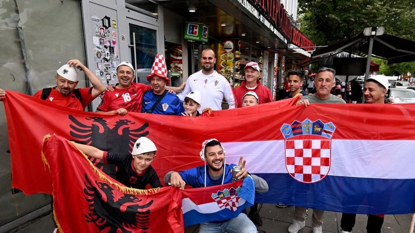 Болельщики Хорватии и Албании на Евро-2024
