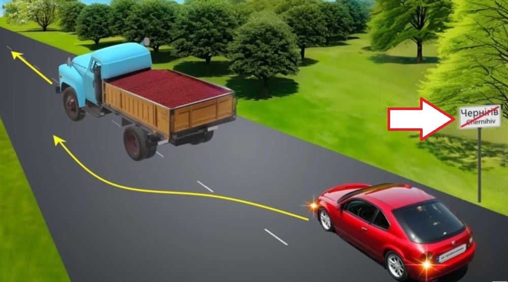 Непростой ПДД тест — как предупредить водителя грузовика - фото 2