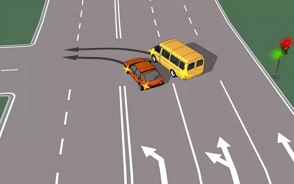 Тест з ПДР: хто першим поверне ліворуч?