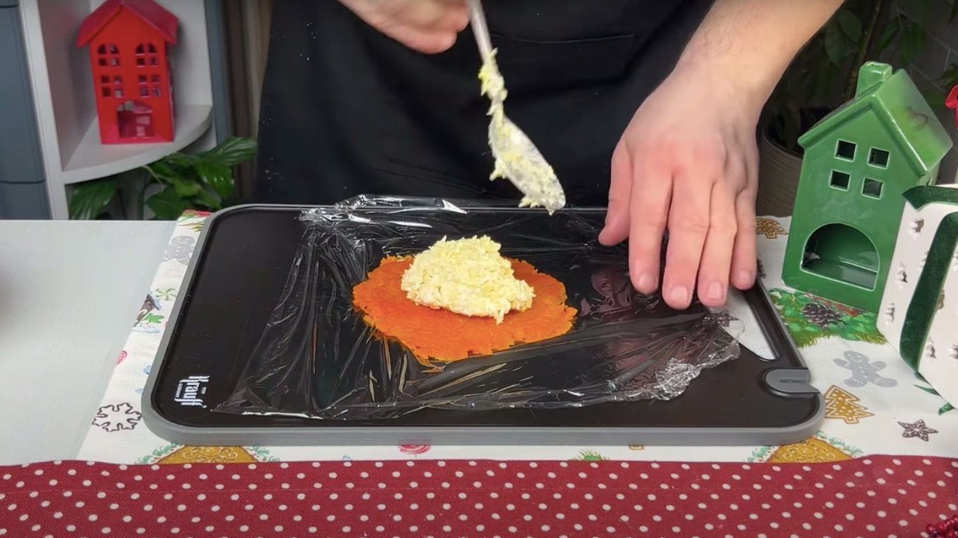 как приготовить салат в форме мандаринов