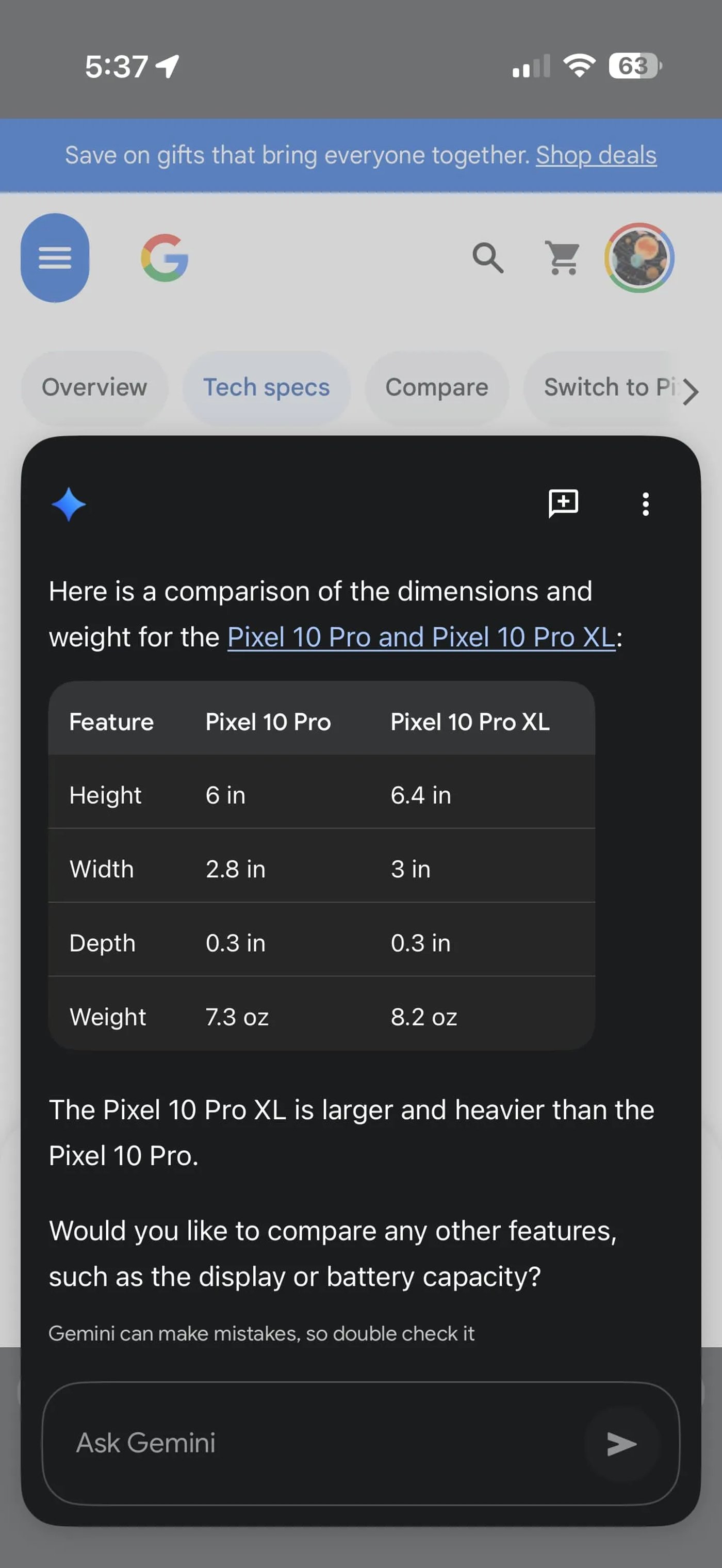 Functioning of Gemini in Google Chrome