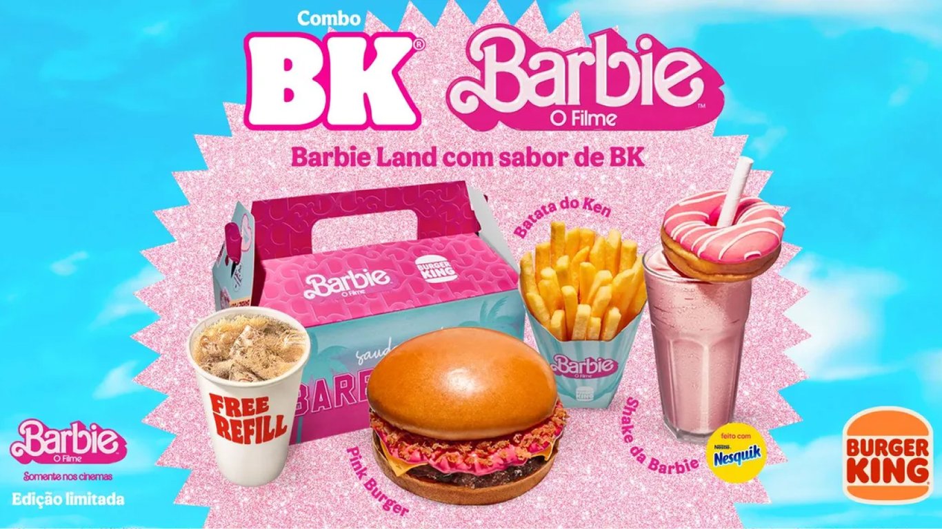 По случаю премьеры фильма "Барби" бразильский Burger King сменил меню