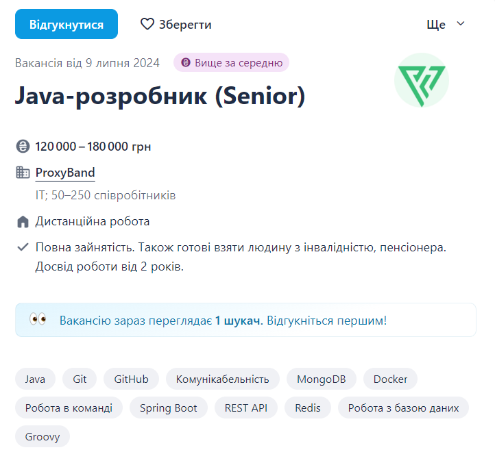 Огляд ринку праці в Україні у липні 2024 року