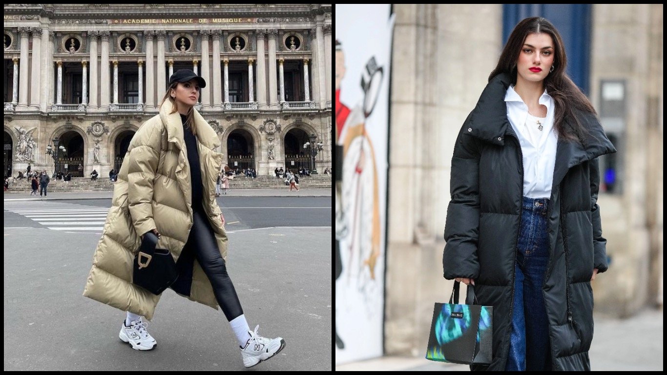 Модні пуховики зими 2024-2025 — об'ємний комір