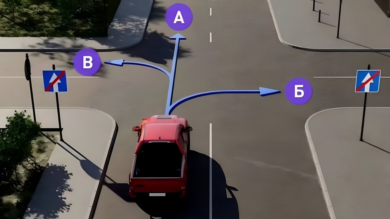 Тест ПДР із картинкою: який напрямок руху правильний
