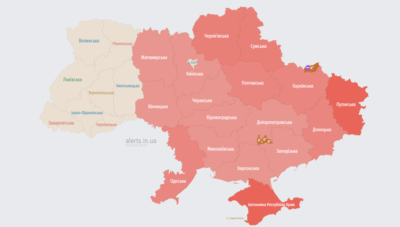 Карта тривог