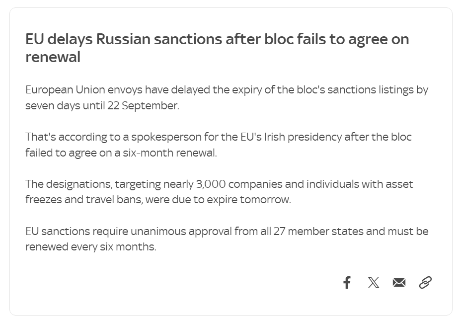ЄС не зміг продовжити санкції проти Росії: що відомо - фото 1