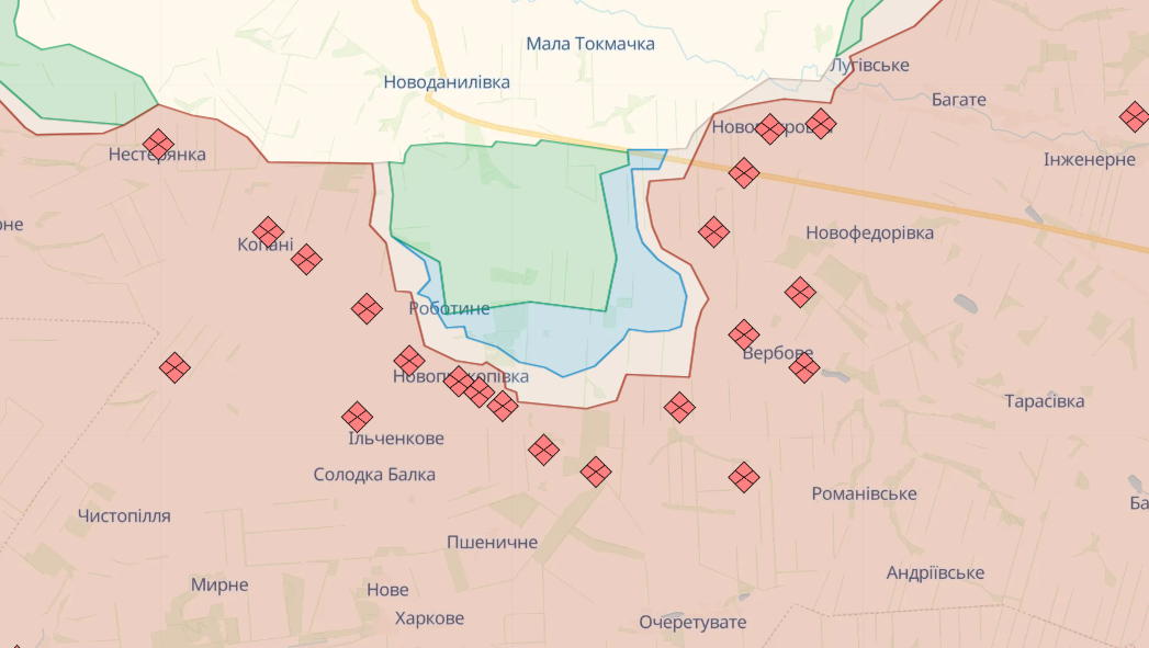 Карта бойових дій від Deepstate