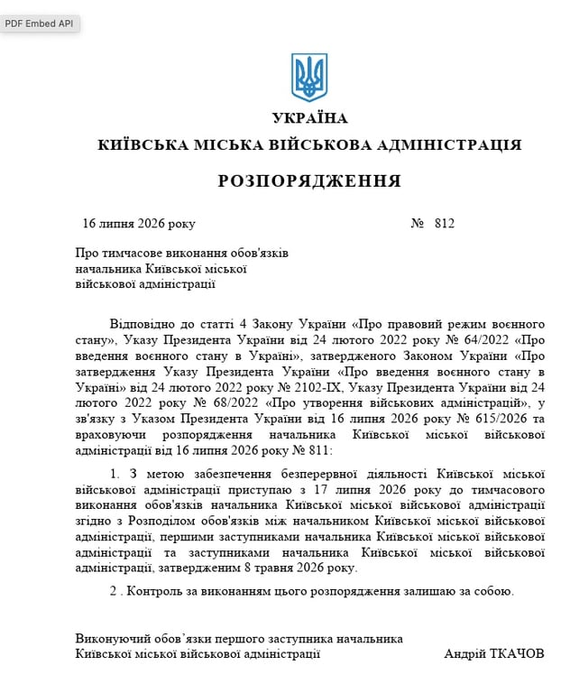 розпорядження