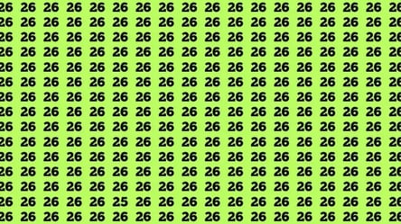 Оптическая иллюзия: нужно сильно напрячь зрение, чтобы найти 25 среди 26 - 285x160