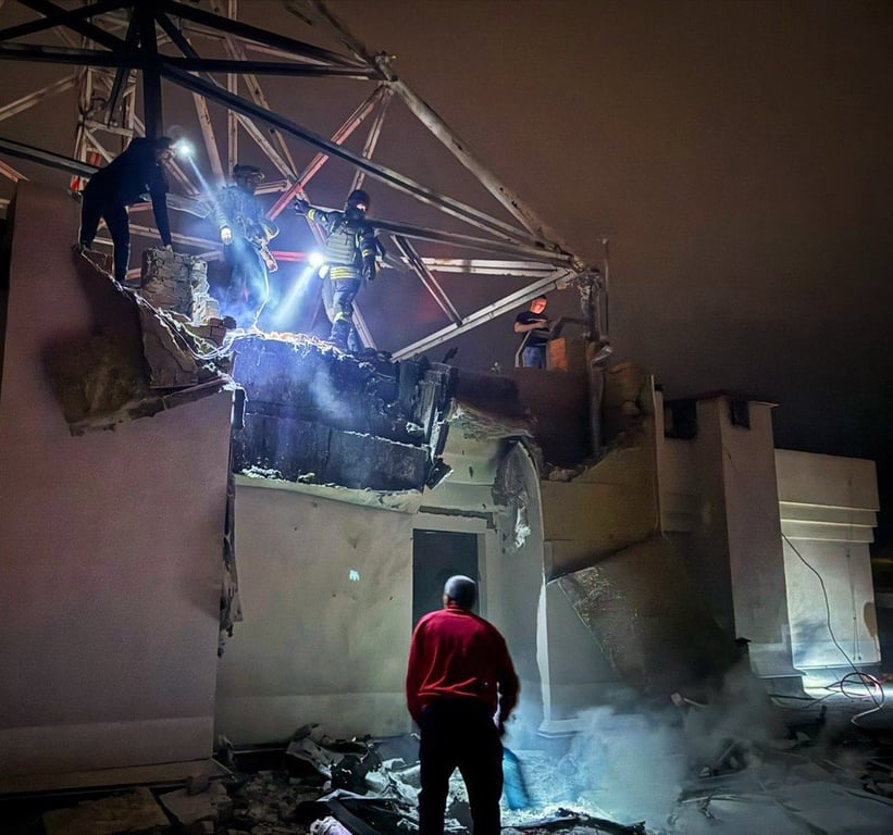 Падение Шахеда на дом в Броварах