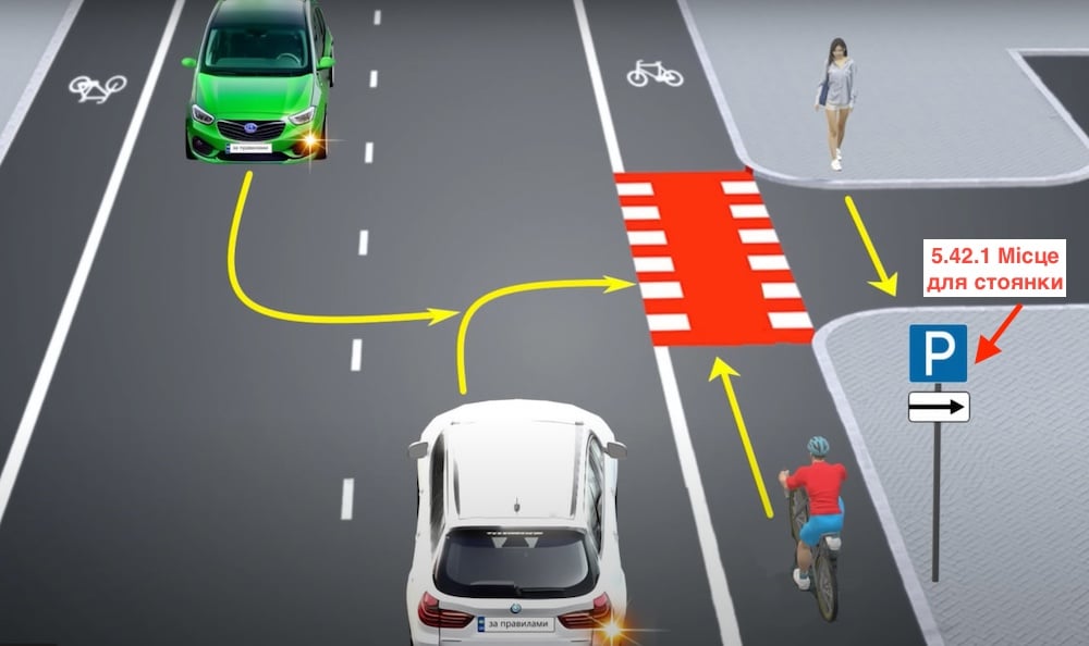 Дорожній знак 5.42.1 "Місце для стоянки".