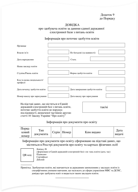 Які документи студенту обов'язково потрібно надати ТЦК