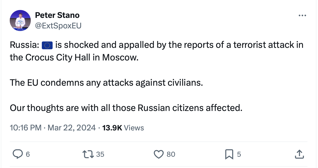 Теракт у Москві — як відреагував Захід - фото 2