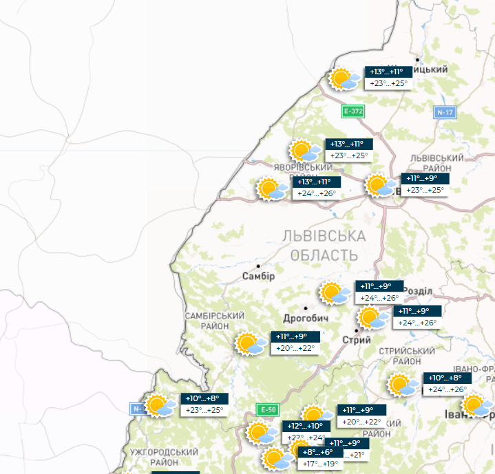 Львівська область погода
