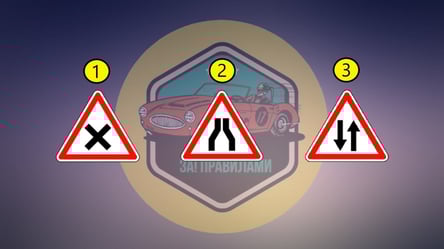 Тест ПДР — який знак попереджає про перехрещення доріг - 285x160