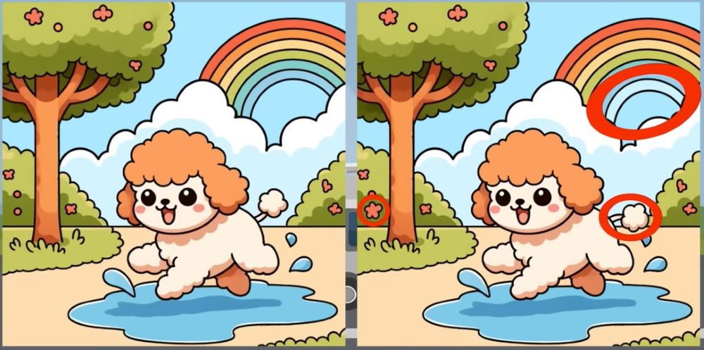 Впоралися лише 25% — знайдіть три відмінності на картинках зі жвавим пуделем - фото 2