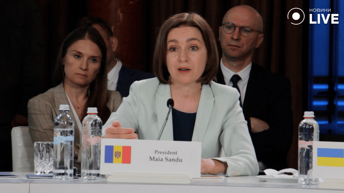 Майа Санду на саміті в Одес про мир в Україні
