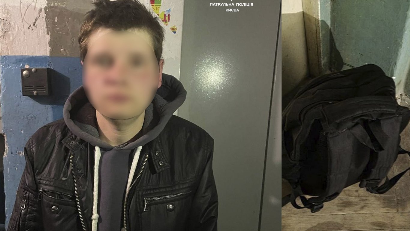 У Києві спіймали горе-крадія, який забув на місці злочину свою сумку