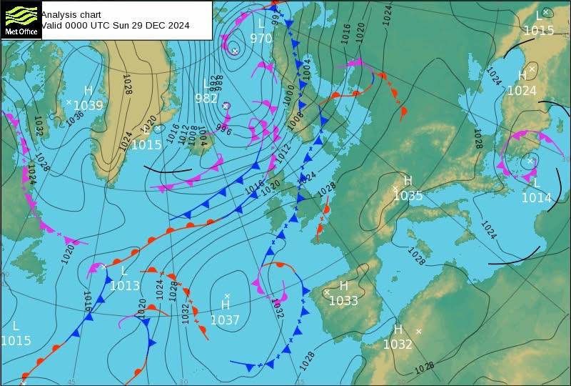 Карта циклонів 31 грудня