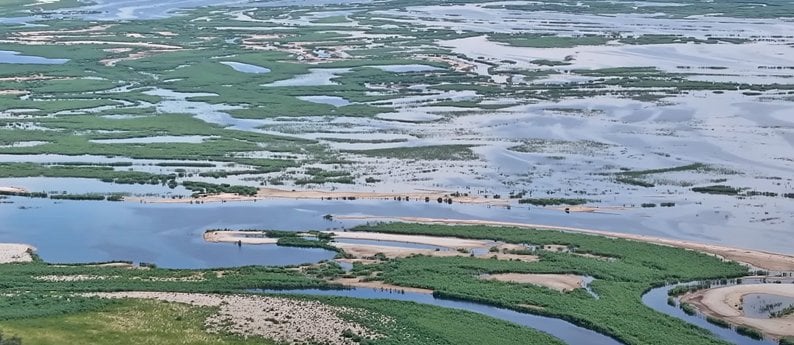 Последствия подрыва ГЭС - как сейчас выглядит Каховское водохранилище - фото 4