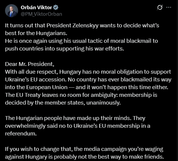 Орбан зробив цинічну заяву щодо вступу України в ЄС - фото 1