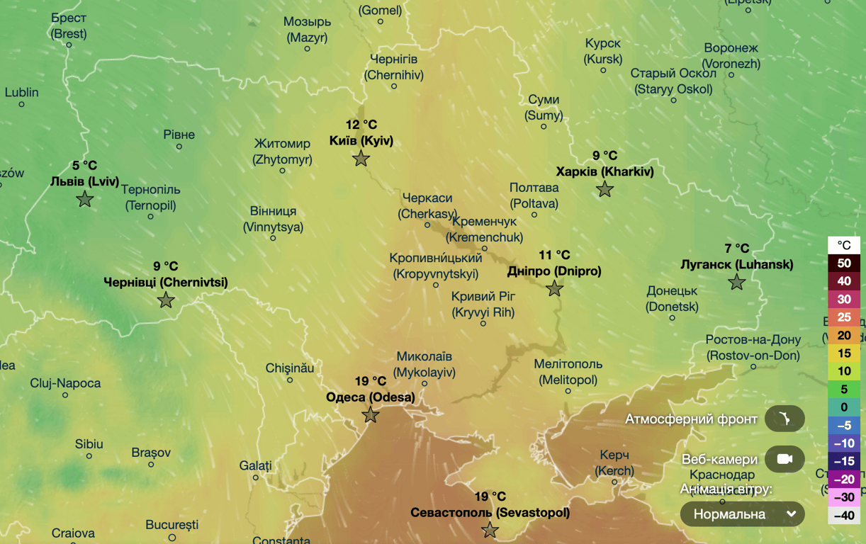 карта погоди