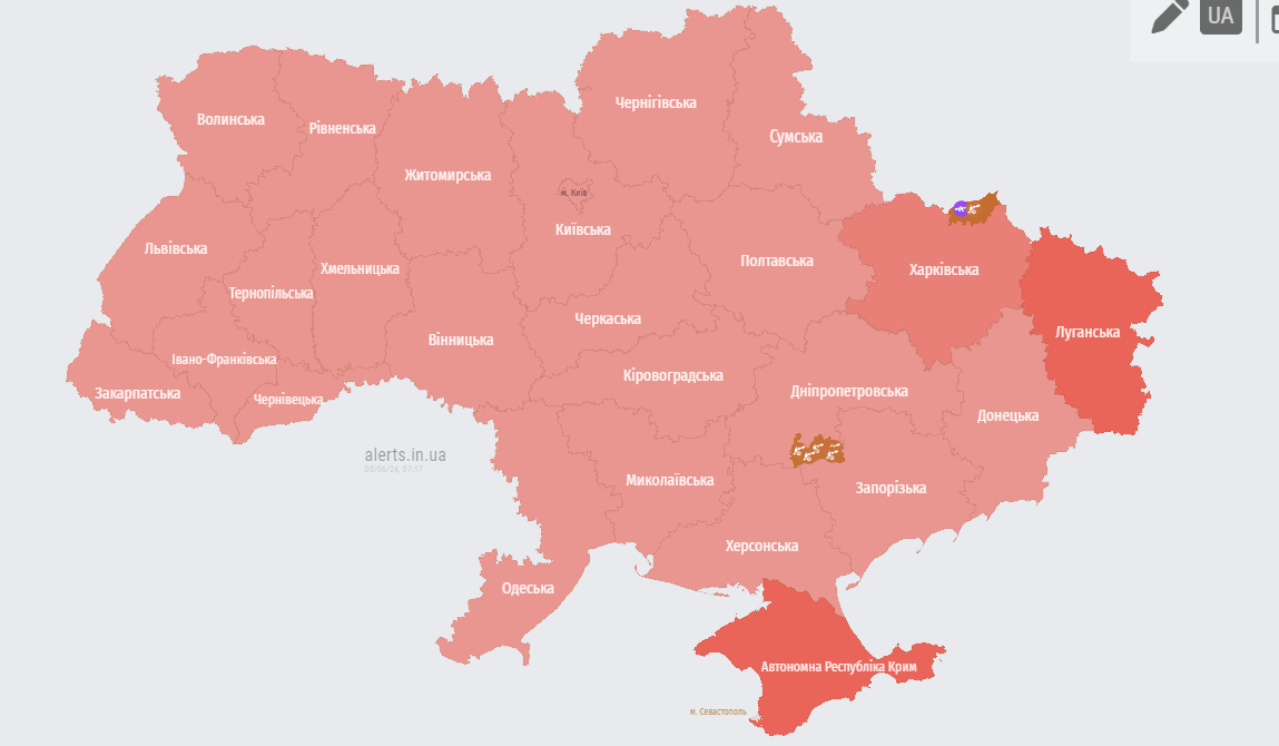 тривога в Україні 5 червня