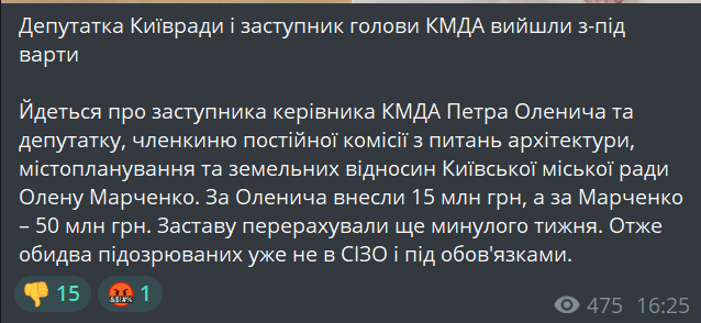 Депутатка Київради і заступник голови КМДА вийшли з-під варти - фото 1