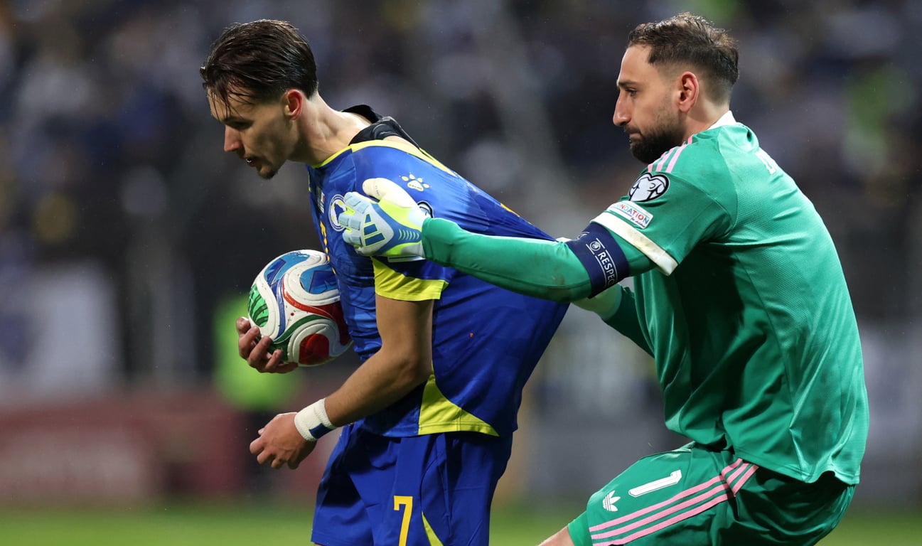 Джанлуиджи Доннарумма в матче против сборной Боснии и Герцеговины 31 марта 2026 года