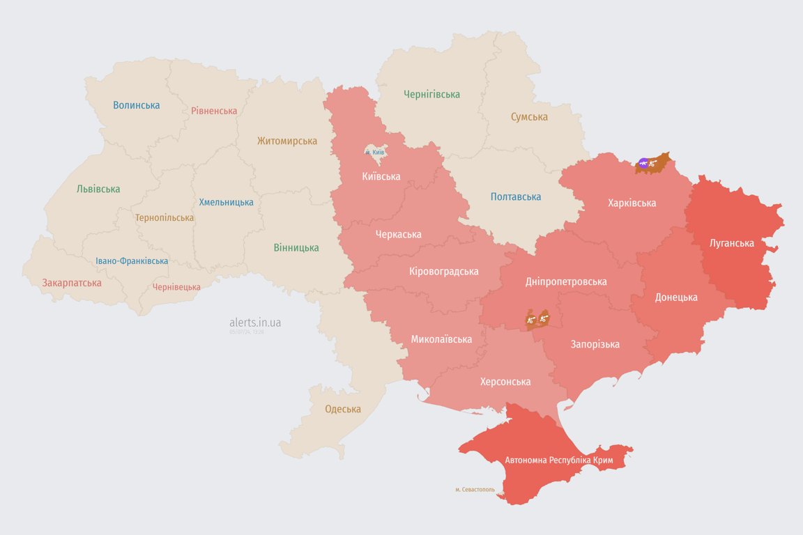 Карта повітряних тривог