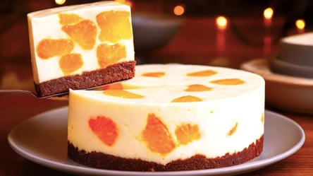 Торт з мандаринами без духовки за 10 хвилин — знадобиться сметана - 285x160