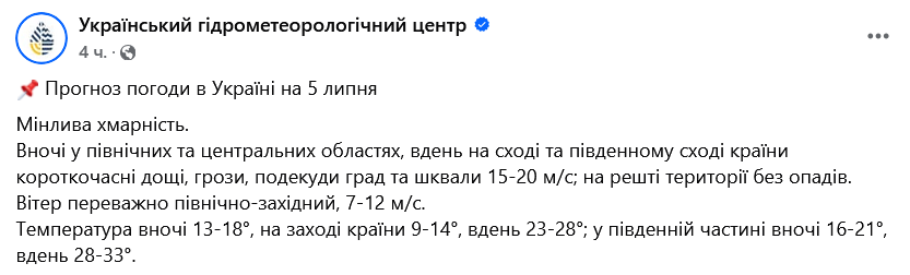 Град і сильна спека — якою буде погода завтра - фото 1