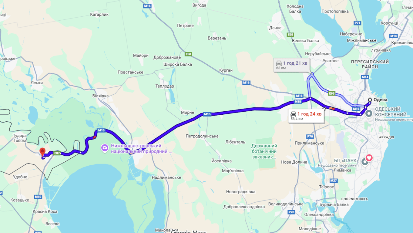 Затори на трасі Одеса-Рені
