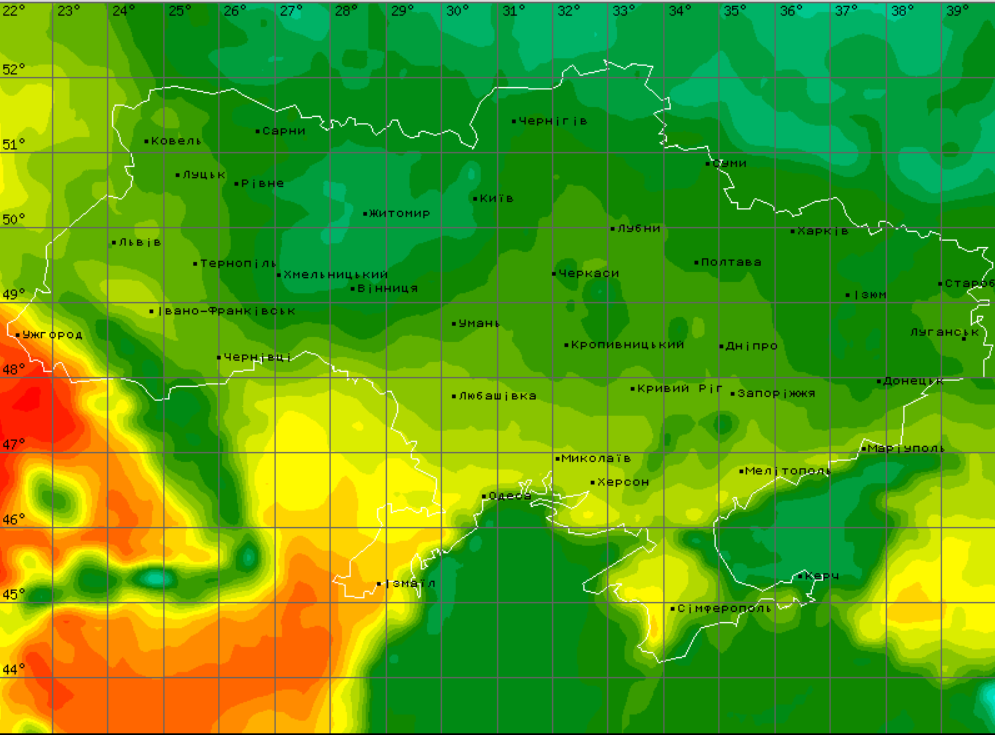 Погода на 15 серпня