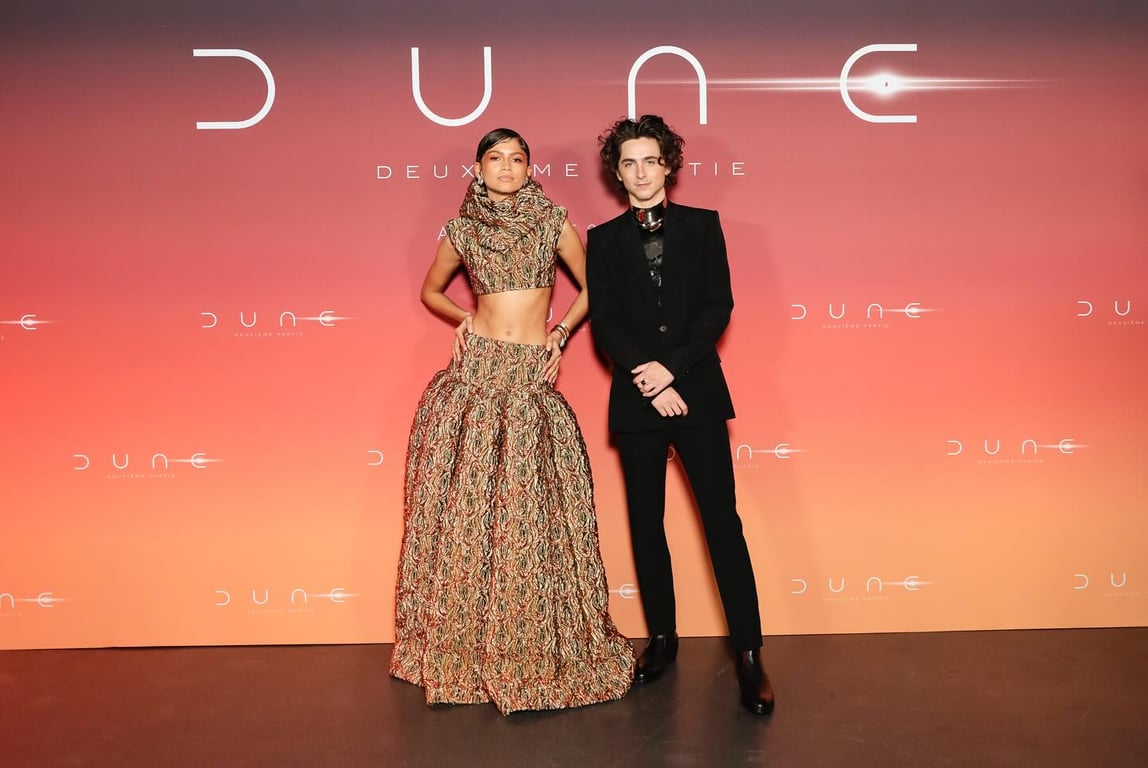 Зендея і Тімоті Шаламе на презентації "Дюна 2" в Парижі. Фото: instagram.com/DuneMovie/
