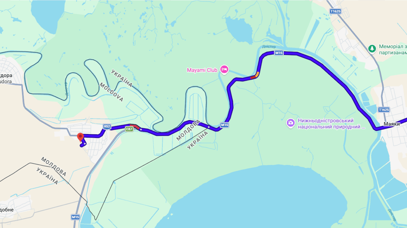 Затори на трасі Одеса-Рені