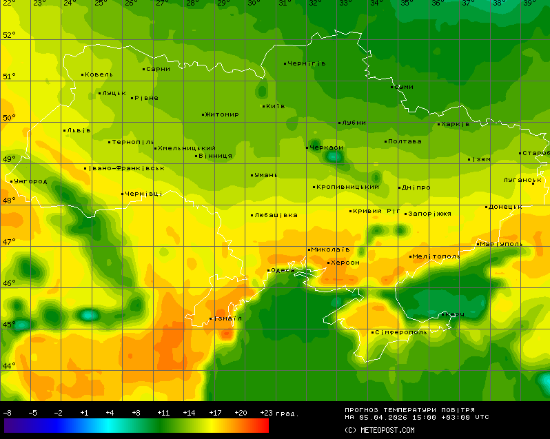 Прогноз погоди в Україні на 5 квітня
