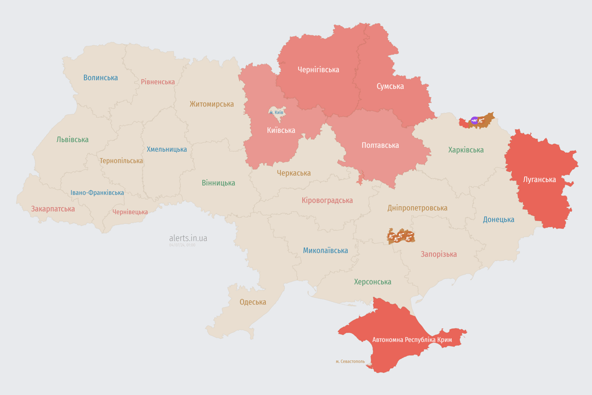 Атака "шахедів" вночі 4 липня