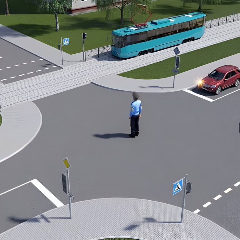 Тест з ПДР: хто проїде першим за сигналом регулювальника?