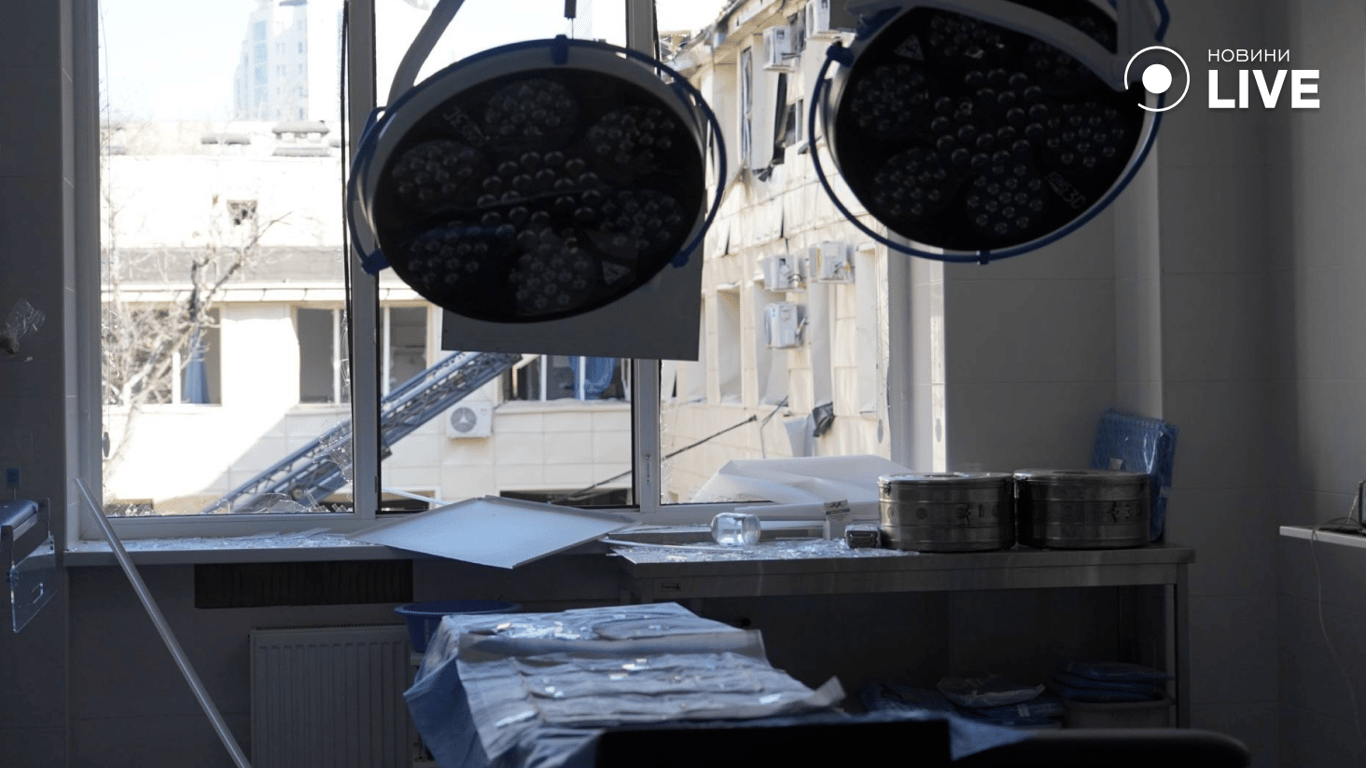 Наслідки атаки на пологовий будинок в Одесі